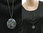 Lagenlook handmade necklace - opalescent glass cabochon