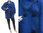 Lagenlook jacket / coat boiled wool in cobalt blue M-L