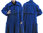Lagenlook balloon dress + bolero, boiled wool cobalt blue L-XL
