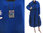 Lagenlook balloon dress + bolero, boiled wool cobalt blue L-XL