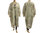 Lagenlook boho artsy maxi coat, linen / silk  in ecru nature L-XXL