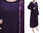 Lagenlook balloon dress boiled wool in purple black XL
