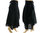 Long boho wrap skirt, bulgy and asymmetric, linen in black M-XL