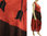 Lagenlook boho balloon dress linen with tulips brown cinnamon L-XL