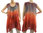 Artsy boho flared tunic with ruffle in berry grey terracotta M-L