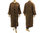 Lagenlook linen maxi coat in used look, in brown L-XL