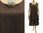 Lagenlook boho bulgy balloon dress linen in brown XL-XXL
