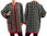 Flattering long jacket, boiled wool in black white red XL-XXL