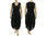 Lagenlook boho balloon dress with large pockets cotton black L-XL