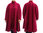 Boho artsy flared coat with separate hood, boiled wool in magenta L-XXL