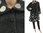 Artsy flared coat with polka dots, boiled wool dark grey M-L