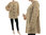 Hand knitted hooded sweater cardi Doris, cotton wool in beige ecru L-XL