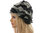 Boho lagenlook hat cap with leaves boiled wool in light and dark grey M-L