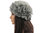 Boho lagenlook hat cap with leaves boiled wool in light grey M-XL