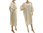 Lagenlook dress with pockets, lightweight bourette silk in ecru L-XL