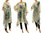 Boho hand painted tunic linen gauze in cream M-XL
