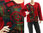 Boho artsy jacket with merino felt, boiled wool in dark red M-L