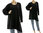 Stylish fall winter tunic sweater fine merino wool in black L-XL