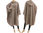 Boho roomy hooded fall winter coat, boiled felted wool in beige L-XXL