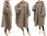Boho roomy hooded fall winter coat, boiled felted wool in beige L-XXL