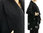Lagenlook wrap jacket waterfall collar, boiled felted merino wool in black L-XXL