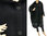 Boho lagenlook hooded spring fall coat, boiled felted wool in black M-XL