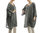 Boho tunic with pockets, linen-cotton gauze in grey L-XXL