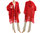 Lagenlook linen gauze hooded jacket duster, in red S-XL
