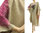 Boho balloon linen dress, hand painted in natural S-XL