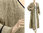 Wide swinging maxi linen coat in natural, with print S