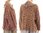 Fall winter sweater with large collar, merino wool in brown shades M-L