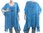 Lagenlook knitted A-line sweater tunic Emily, cotton mix in blue L-XXL