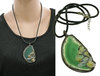 Lagenlook unique handmade necklace - agate green