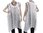 Lagenlook tunic with buttoned front, viscose in white M-XL