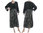 Lagenlook balloon dress boiled wool black grey M