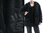 Boho lagenlook hooded jacket, boiled wool black M-L