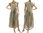 Lagenlook boho linen balloon dress in nature with black L-XL