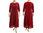 Stylish evening maxi silk dress in dark red or black L-XL