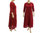 Stylish evening maxi silk dress in dark red or black L-XL