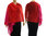 Lagenlook knit linen shawl wrap cape in red pink S-XL