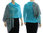 Lagenlook knit linen shawl wrap cape in blue grey S-XL