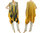 Loose lagenlook dress tunic, striped in grey yellow L-XXL