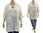 Boho tunic top with pockets and flowers, linen-cotton gauze in white L-XXL