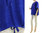 Lagenlook wide summer tunic, linen in cobalt blue L-XL