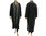 Long coat duster with shawl collar, boiled wool in anthracite L-XL/XXXL