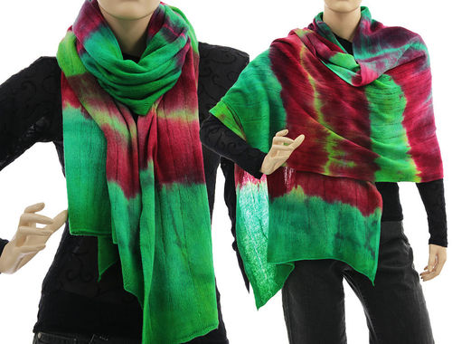 Cozy knit wool shawl wrap cape scarf in green burgundy S-XXL