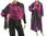 Cozy knit wool shawl wrap cape scarf in pink grey-taupe S-XXL
