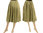 Lagenlook boho balloon skirt, linen/wool mix in yellow-beige S-M
