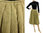Lagenlook boho balloon skirt, linen/wool mix in yellow-beige S-M