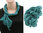 Lagenlook narrow scarf silk crushed hand dyed in teal